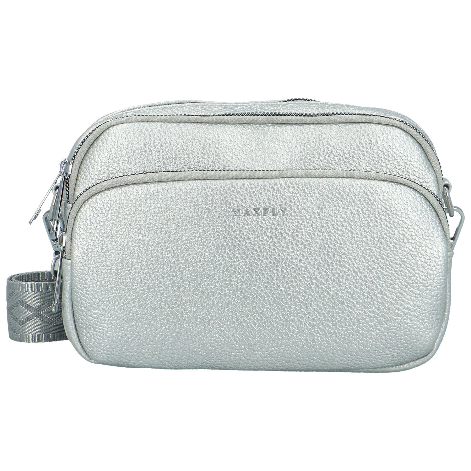 Dámská crossbody kabelka stříbrná - MaxFly Saskia