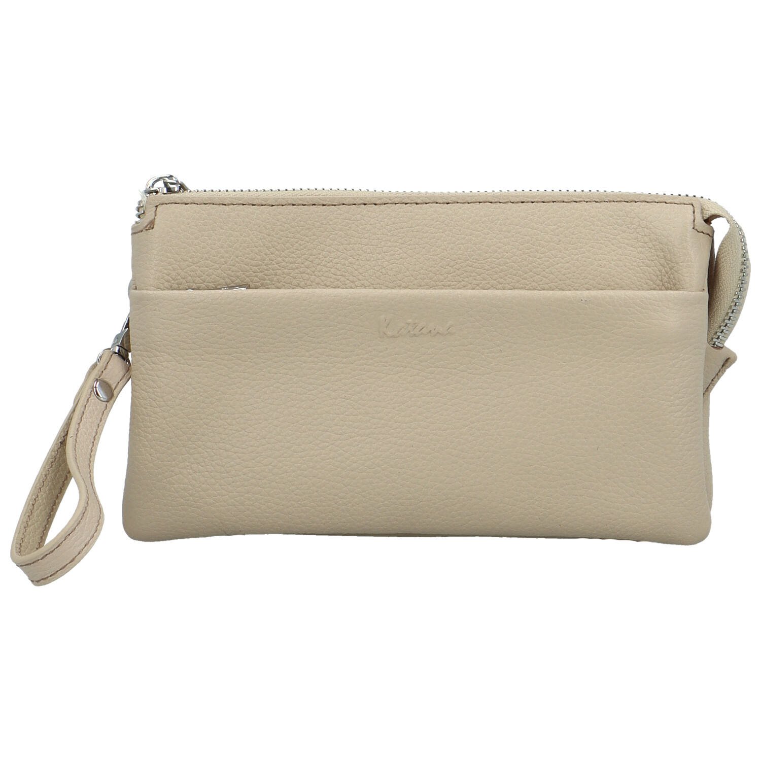 Dámská kožená crossbody kabelka krémová - Katana Isola