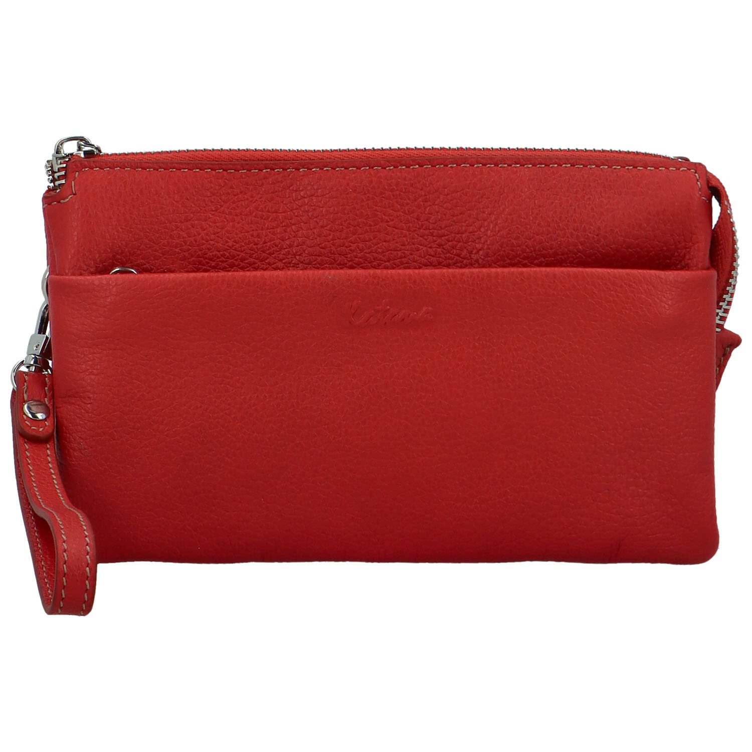 Dámská kožená crossbody kabelka červená - Katana Isola