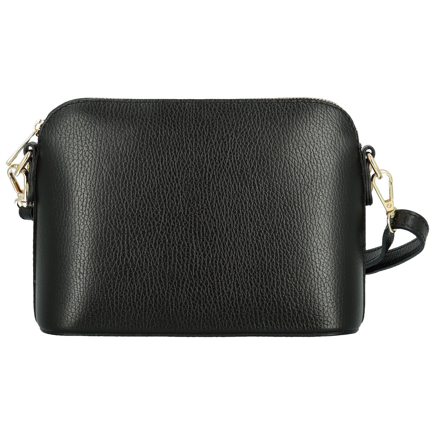 Dámská kožená crossbody kabelka černá - Delami Jeffrey new