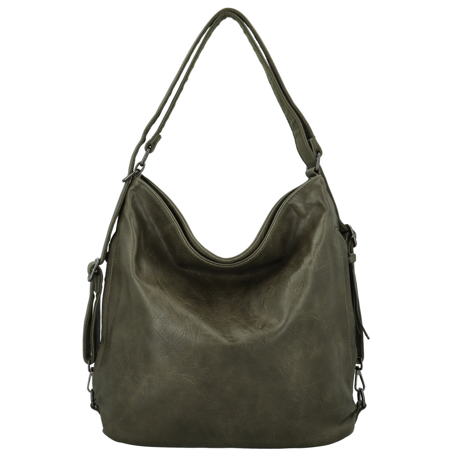 Dámský kabelko/batoh tmavě zelený - Paolo bags Vasilia