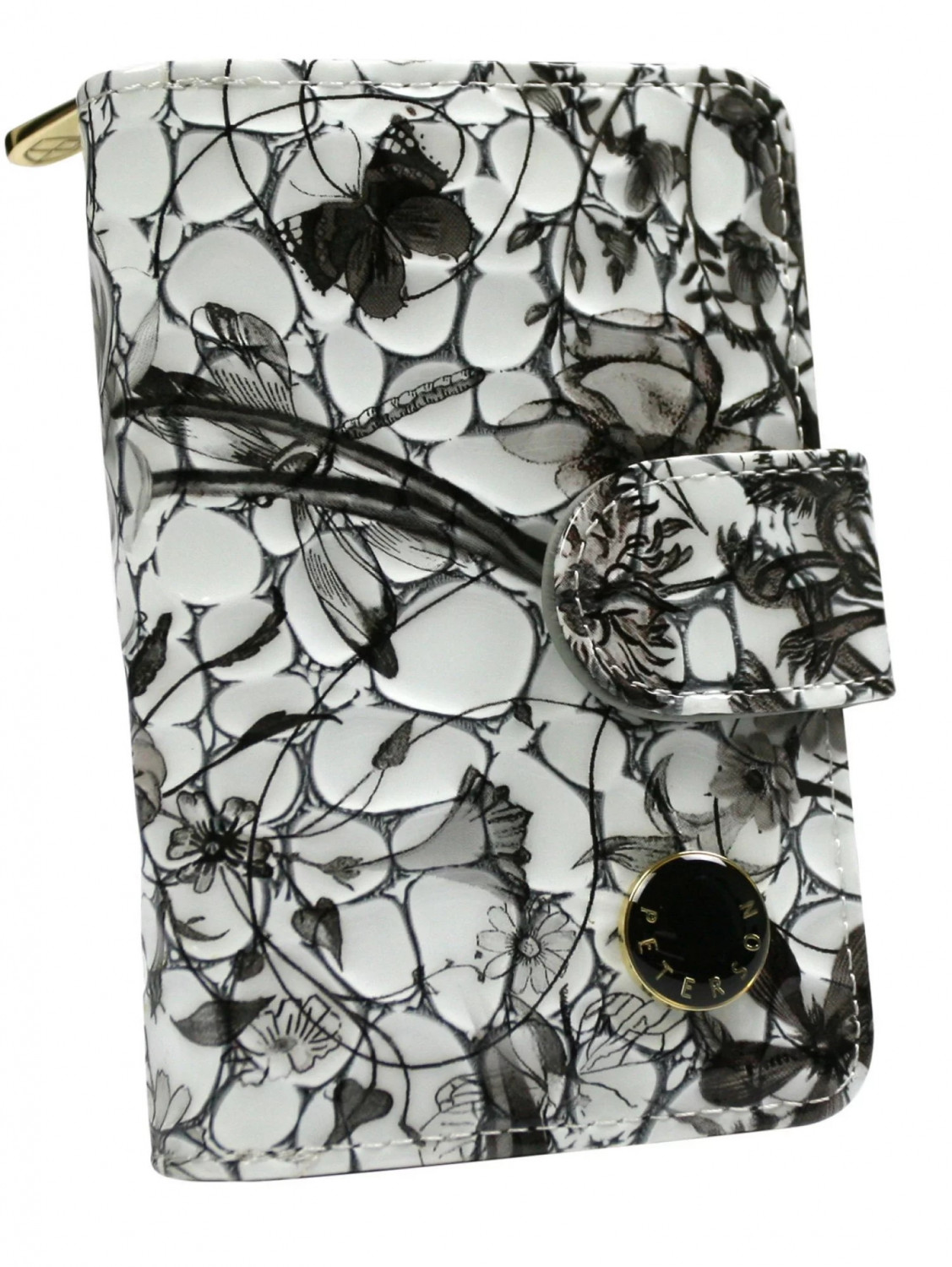 Dámská kožená peněženka černo/bílá - Peterson Elizara