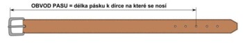 Pánský kožený opasek jeansový černý - PB Nacho 115