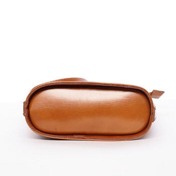 Dámská kožená crossbody kabelka světle hnědá - ItalY Bryana