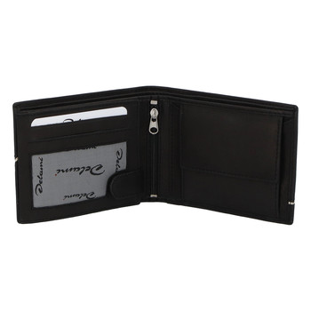 Pánská kožená peněženka černá - Delami Seum
