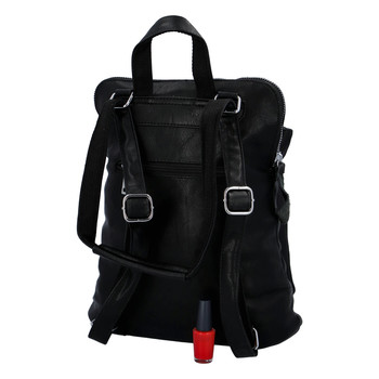 Dámský městský batoh kabelka černý - Paolo Bags Buginni