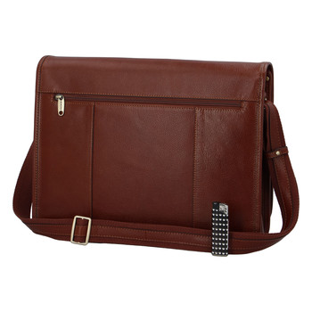 Luxusní pánská kožená taška hnědá - Hexagona Pierre