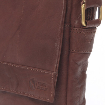 Stylová kožená taška hnědá - Sendi Design Perth