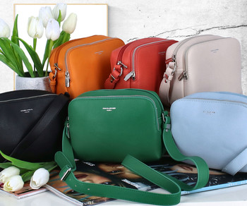 Dámská crossbody kabelka pastelově červená - David Jones Beatrio