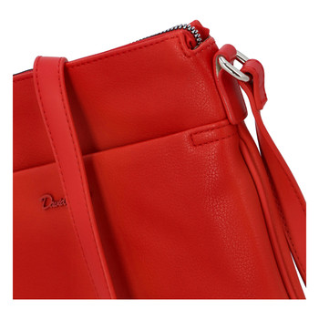 Dámská crossbody kabelka červená - David Jones Quali
