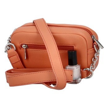 Malá dámská crossbody kabelka oranžová - David Jones SannJary