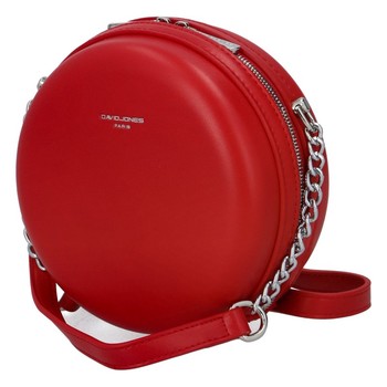 Dámská kulatá crossbody kabelka červená - David Jones Shabirre