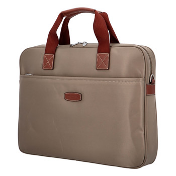 Luxusní taška na notebook světlá taupe - Hexagona 171176