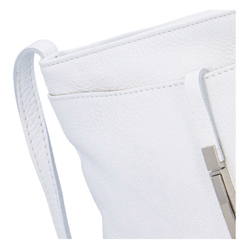 Dámská kožená crossbody kabelka bílá - ItalY Eneta