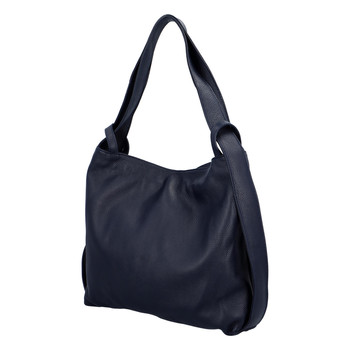 Dámská kožená kabelka přes rameno tmavě modrá - ItalY Armáni