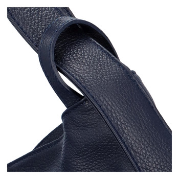 Dámská kožená kabelka přes rameno tmavě modrá - ItalY Armáni