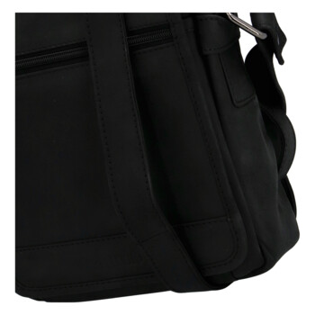 Pánská kožená crossbody taška černá - Bellugio Dagomal