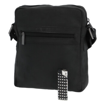 Pánská kožená crossbody taška černá - Bellugio Dagomal