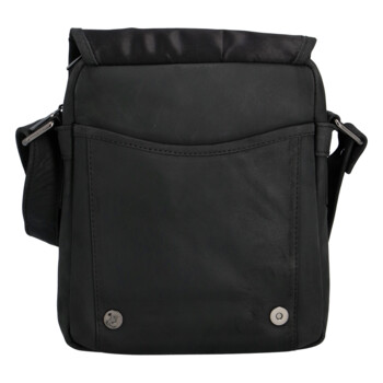 Pánská kožená crossbody taška černá - Bellugio Dagomal