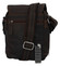 Pánská kožená crossbody taška tmavě hnědá - Greenwood Vamos