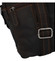 Pánská kožená crossbody taška tmavě hnědá - Greenwood Vamos