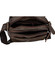 Pánská kožená crossbody taška tmavě hnědá - Greenwood Vamos