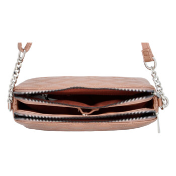 Dámská crossbody kabelka růžová - David Jones Sunny