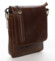 Kožená crossbody taška hnědá - Delami Rozitax