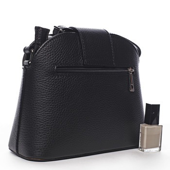 Dámská kožená crossbody kabelka černá - ItalY Brokylon