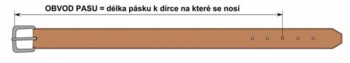 Pánský kožený opasek černý - PB Adami 95