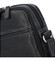 Pánská kožená crossbody taška černá - Hexagona 107701