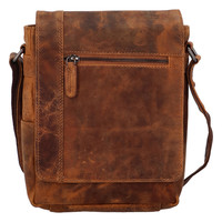 Pánská kožená crossbody taška camel - Greenwood Justwant