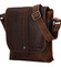 Pánská kožená crossbody taška khaki - Greenwood Chester