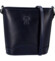 Dámská kožená crossbody kabelka černá - Delami Sariel