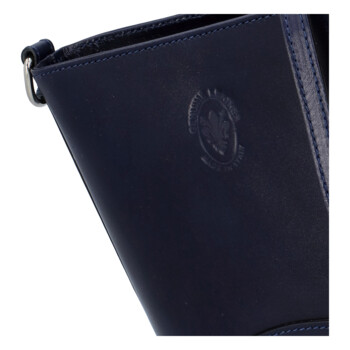 Dámská kožená crossbody kabelka černá - Delami Sariel