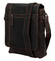 Pánská kožená crossbody taška tmavě hnědá - Greenwood Justwant