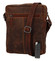 Pánská kožená crossbody taška hnědá - Greenwood Levron