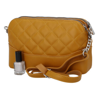 Dámská crossbody kabelka žlutá - David Jones Sunny
