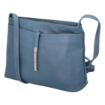 Dámská kožená crossbody kabelka modrá - ItalY Eneta
