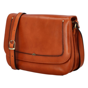 Dámská kožená crossbody kabelka světle hnědá - Katana Versa