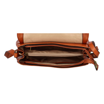 Dámská kožená crossbody kabelka světle hnědá - Katana Versa