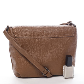 Dámská kožená crossbody kabelka světle hnědá - ItalY Porta