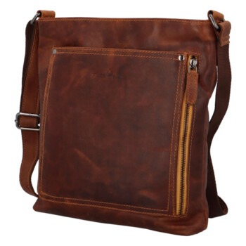 Kožená crossbody taška hnědá - Greenwood Darsy 3