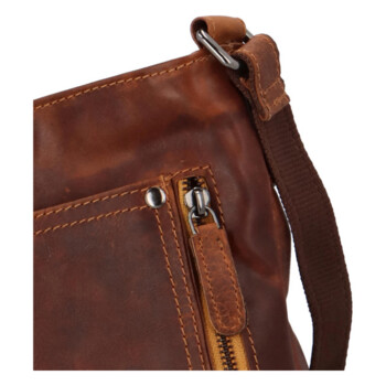Kožená crossbody taška hnědá - Greenwood Darsy 3