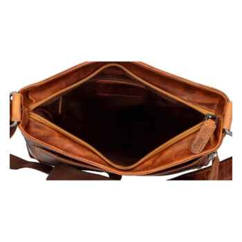 Kožená crossbody taška hnědá - Greenwood Darsy 3