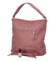 Dámská kožená kabelka přes rameno růžová - Delami Camilla