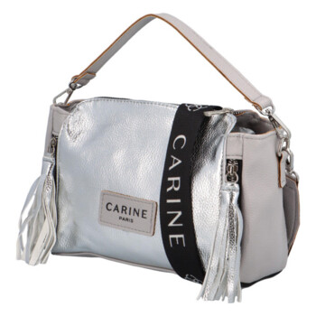 Dámská crossbody kabelka stříbrno/šedá - Carine Tervela