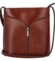 Dámská kožená crossbody kabelka hnědá - ItalY Hallie