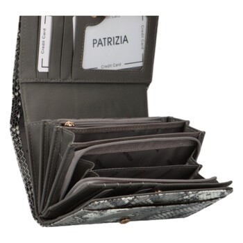 Dámská kožená peněženka šedá - Patrizia Laviata