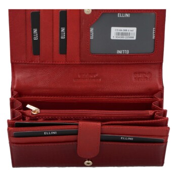 Dámská kožená peněženka červená - Ellini Andalla